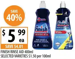 Supabarn Finish rinse aid selected varieties offer