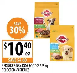 Supabarn Pedigree dry dog food selected varieties offer