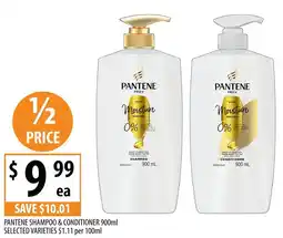 Supabarn Pantene shampoo & conditioner selected varieties offer
