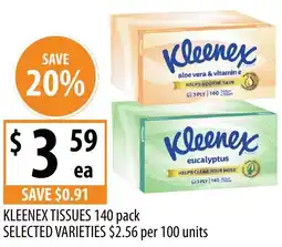 Supabarn Kleenex tissues selected varieties offer