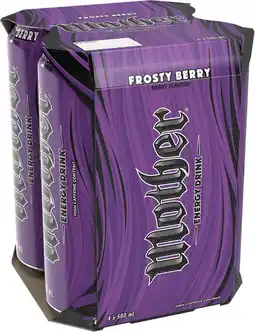 IGA Mother Energy Drink 4x500mL Selected Varieties offer