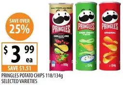 Supabarn Pringles potato chips selected varieties offer