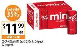 Supabarn Coca-cola mini cans offer