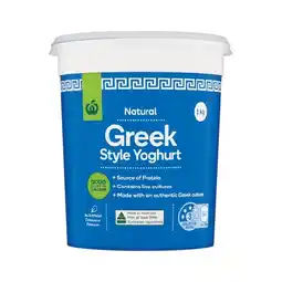 Woolworths Woolworths Natural Greek Style Yoghurt 1 kg – From the Fridge offer