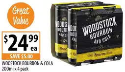 Supabarn Woostock bourbon & cola offer