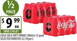 Supabarn Coca-cola soft drinks selected varieties offer