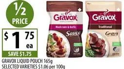 Supabarn Gravox liquid pouch selected varieties offer
