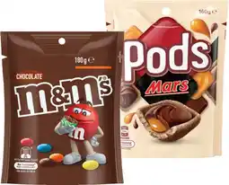 IGA M&M’s 130‑180g, Pods 160g or Maltesers 120‑140g Share Pack Selected Varieties offer