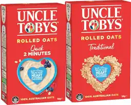 IGA Uncle Tobys Traditional or Quick Rolled Oats 500g offer