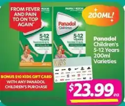 Your Discount Chemist Panadol Children's 5-12 Years Varieties offer