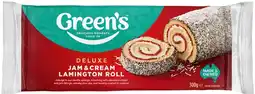 IGA Green’s Jam & Cream Lamington Roll 300g offer