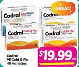 Your Discount Chemist Codral PE Cold & Flu 48 Varieties offer