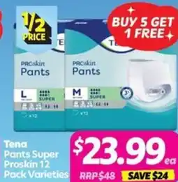 Your Discount Chemist Tena Pants Super Proskin Varities offer