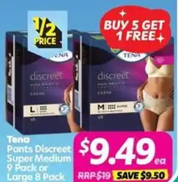 Your Discount Chemist Tena Pants Discreet Super Medium offer