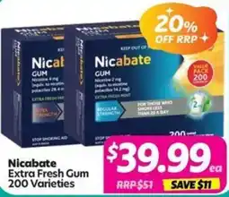 Your Discount Chemist Nicabate Extra Fresh Gum offer