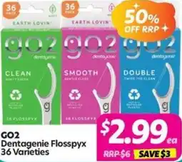Your Discount Chemist Go2 dentagenie flosspyx 36 varieties offer