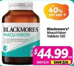 Your Discount Chemist Blackmore's MacuVision offer