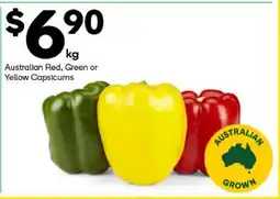 Woolworths Australian Red, Green or Yellow Capsicums offer