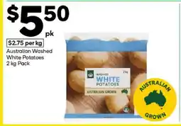 Woolworths Australian Washed White Potatoes 2 kg Pack offer