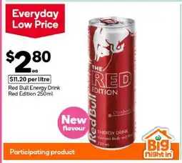 Woolworths Red Bull Energy Drink Red Edition 250ml offer