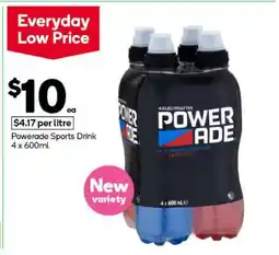 Woolworths Powerade Sports Drink 4 x 600ml offer
