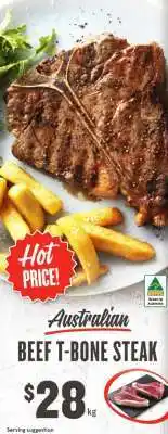 IGA Australian Beef T-Bone Steak offer