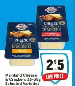 IGA Mainland Cheese & Crackers 36-38g Selected Varieties offer
