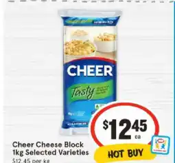 IGA Cheer Cheese Block 1kg Selected Varieties offer