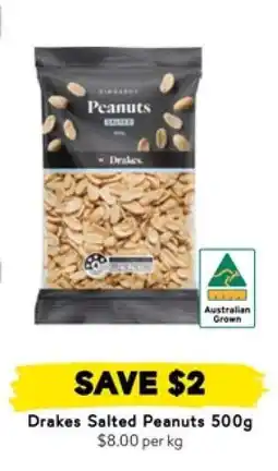Drakes Drakes Salted Peanuts 500g offer