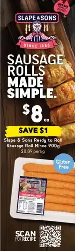 Drakes Slape & Sons Ready to Roll Sausage Roll Mince 900g offer