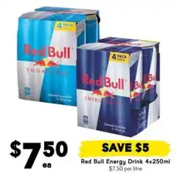 Drakes Red Bull Energy Drink 4x250mL offer