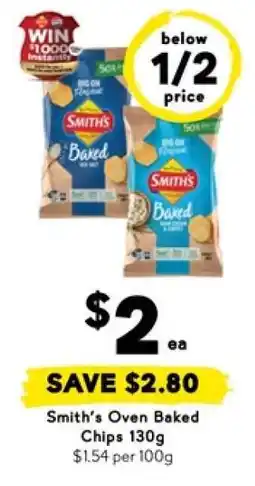 Drakes Smith's Oven Baked Chips 130g offer