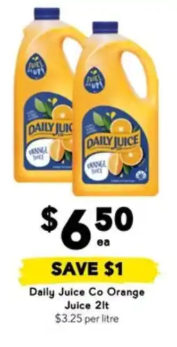 Drakes Daily Juice Co Orange Juice 2lt offer