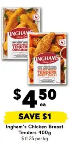 Drakes Ingham’s Chicken Breast Tenders 400g offer