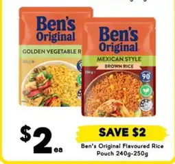 Drakes Ben's Original Flavoured Rice Pouch 240g-250g offer