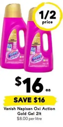 Drakes Vanish Napisan Oxi Action Gold Gel 2lt offer