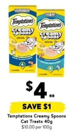 Drakes Temptations Creamy Spoons Cat Treats 40g offer