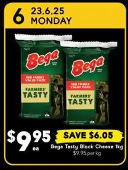 Drakes Bega Tasty Block Cheese 1kg offer