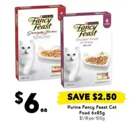 Drakes Purina Fancy Feast Cat Food 6x85g offer