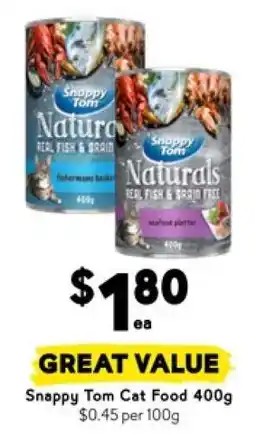Drakes Snappy Tom Cat Food 400g offer