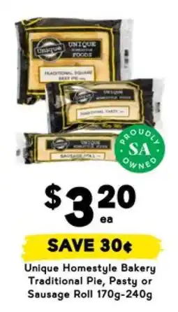 Drakes Unique Homestyle Bakery Traditional Pie, Pasty or Sausage Roll 170g-240g offer