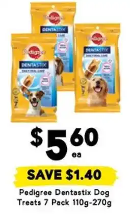 Drakes Pedigree Dentastix Dog Treats 7 Pack 110g-270g offer