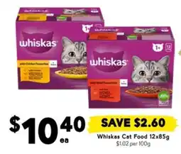 Drakes Whiskas Cat Food 12x85g offer