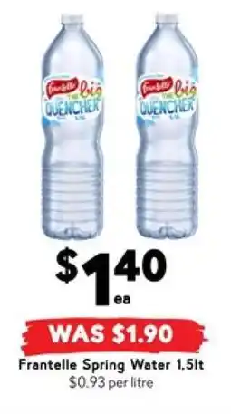 Drakes Frantelle Spring Water 1.5lt offer