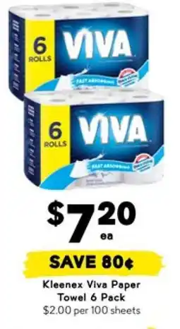 Drakes Kleenex Viva Paper Towel 6 Pack offer