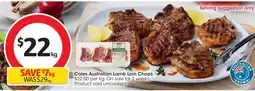 Coles Coles Australian Lamb Loin Chops offer