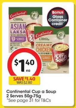 Coles Continental Cup A Soup offer