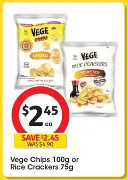 Coles Vege Chips 100g or Rice Crackers 75g offer