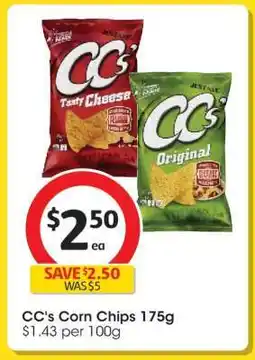 Coles CC’s Corn Chips 175g offer