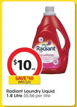 Coles Radiant Laundry Liquid offer